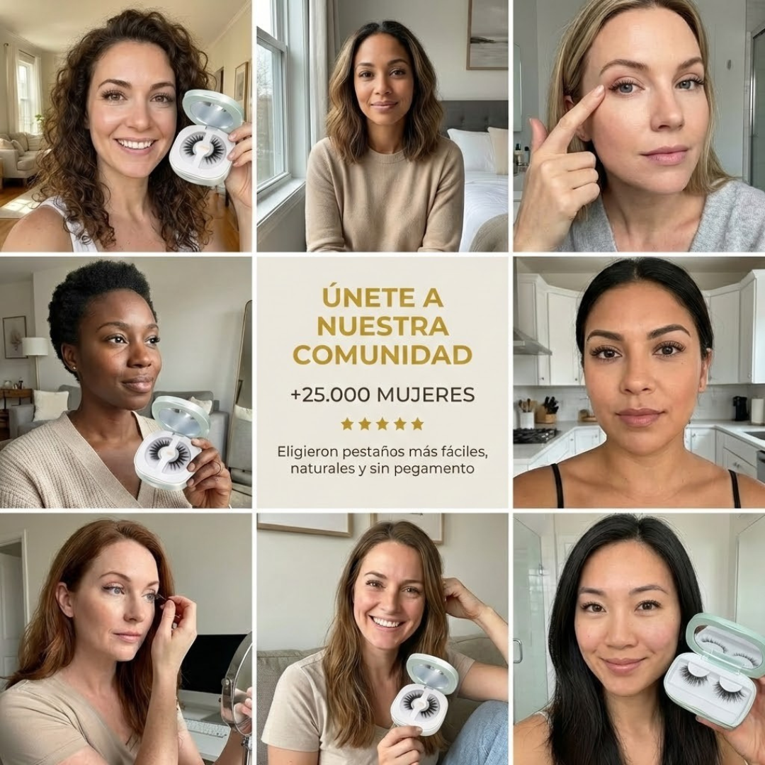 Pestañas Magnéticas - Realza tu mirada en 10 segundos de forma fácil y sin irritaciones.